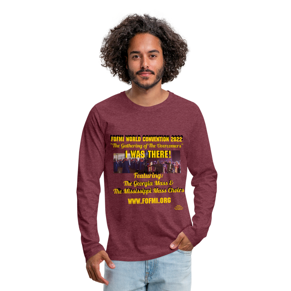 FOFMI World Convention 2022 Men's Premium Long Sleeve T-Shirt - heather burgundy