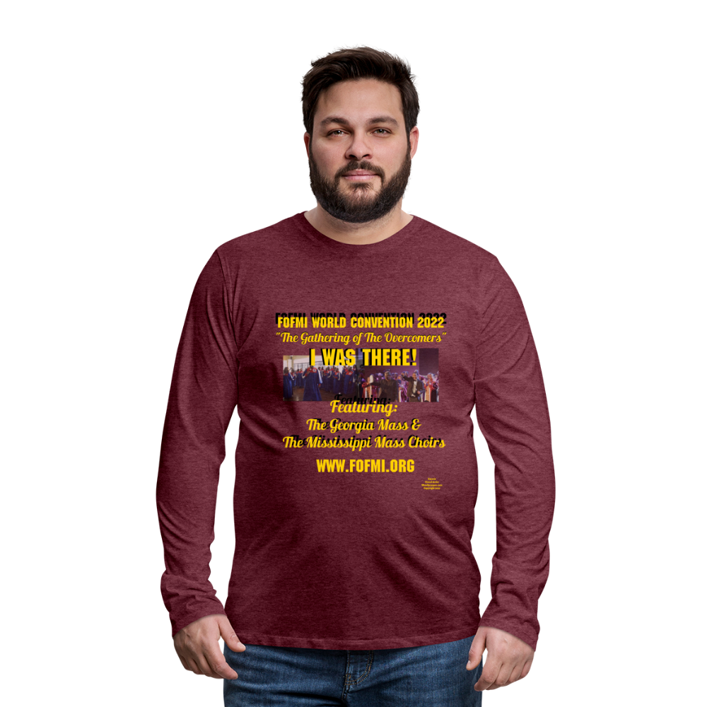 FOFMI World Convention 2022 Men's Premium Long Sleeve T-Shirt - heather burgundy
