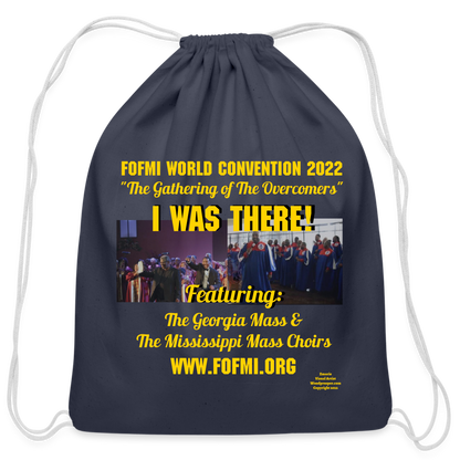 FOFMI World Convention 2022 Cotton Drawstring Bag - navy