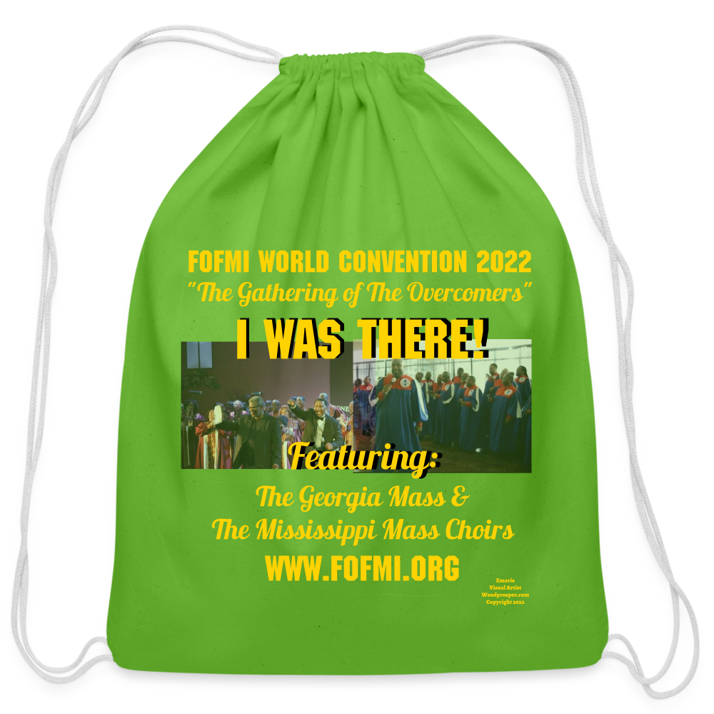 FOFMI World Convention 2022 Cotton Drawstring Bag - clover