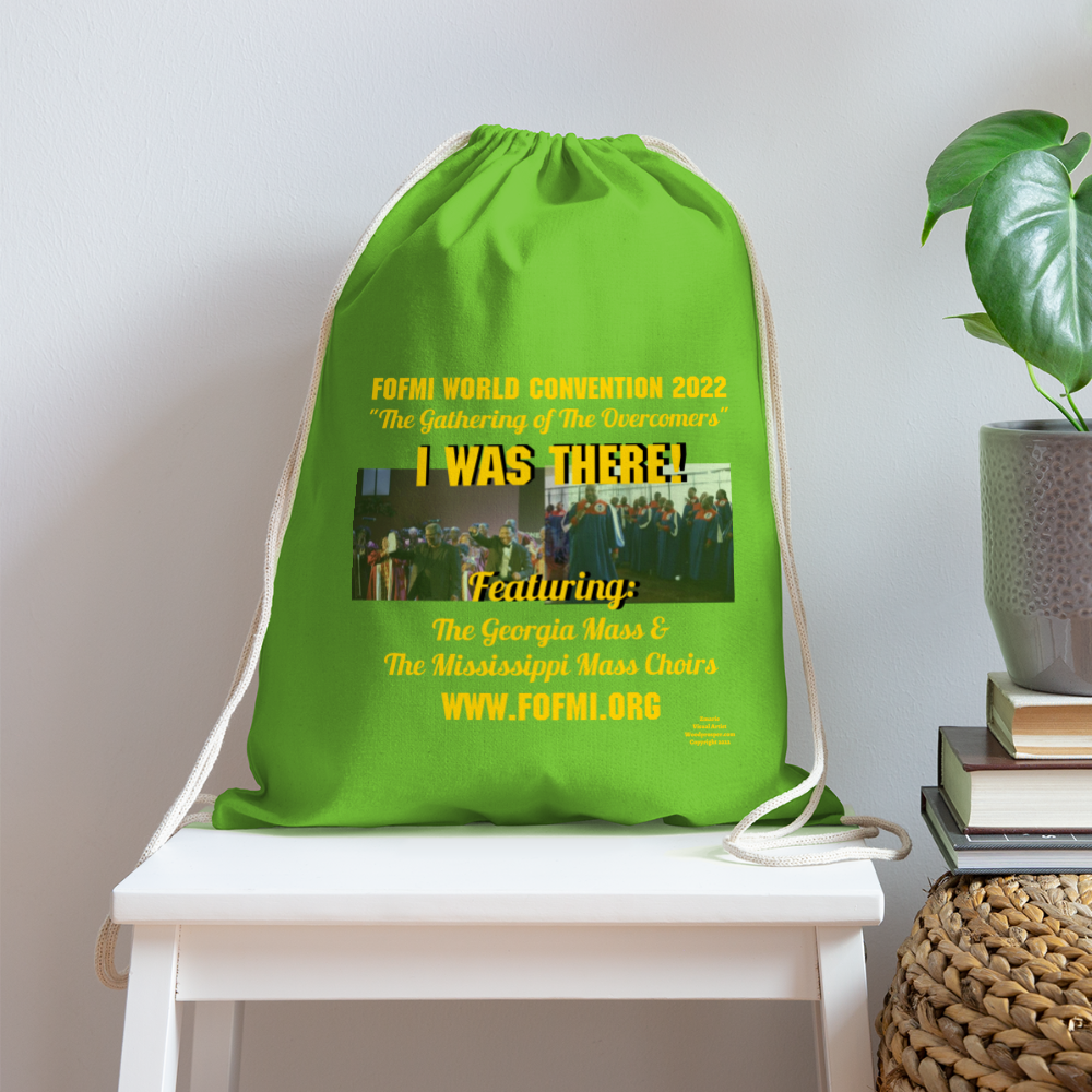FOFMI World Convention 2022 Cotton Drawstring Bag - clover