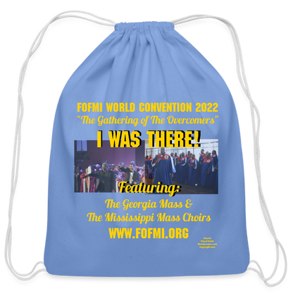 FOFMI World Convention 2022 Cotton Drawstring Bag - carolina blue