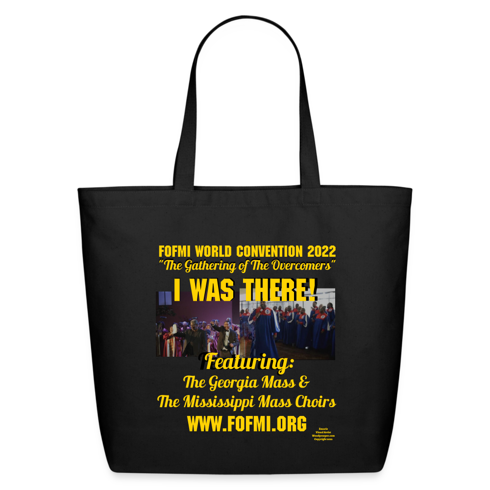 FOFMI World Convention 2022 Eco-Friendly Cotton Tote - black