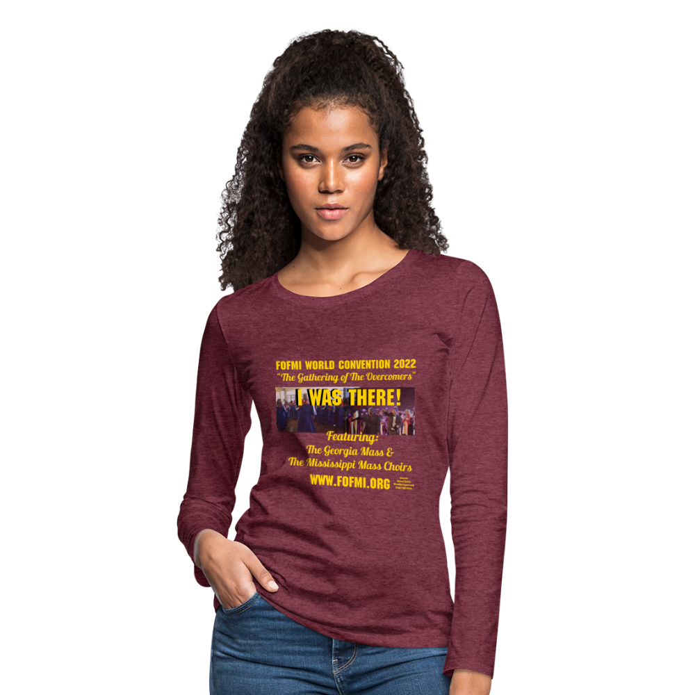 FOFMI World Convention 2022 Women's Premium Long Sleeve T-Shirt - heather burgundy