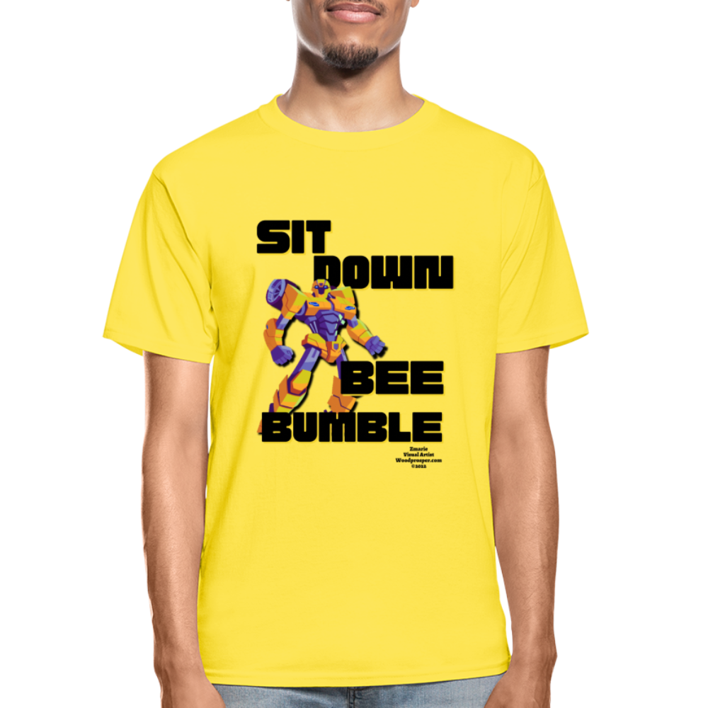 SIT DOWN, BEE BUMBLE Unisex T-shirt (Yellow) - yellow