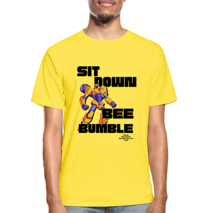SIT DOWN, BEE BUMBLE Unisex T-shirt (Yellow) - yellow