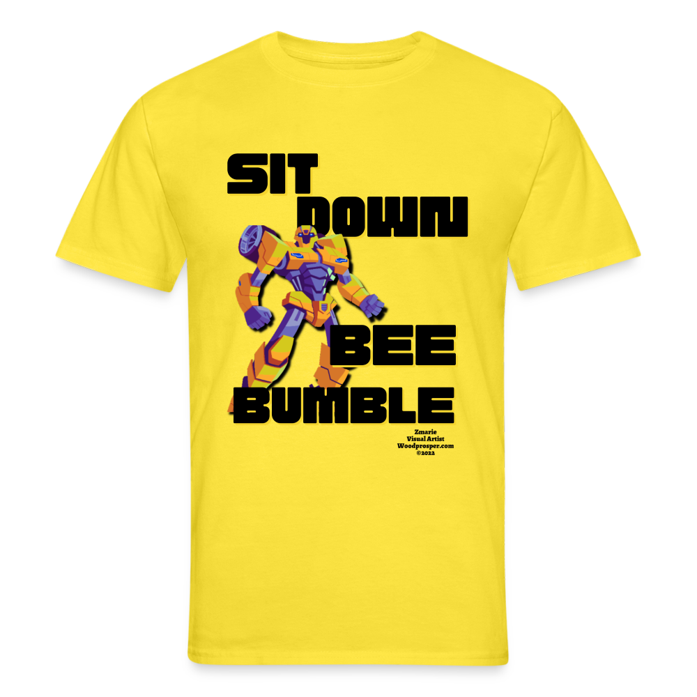 SIT DOWN, BEE BUMBLE Unisex T-shirt (Yellow) - yellow