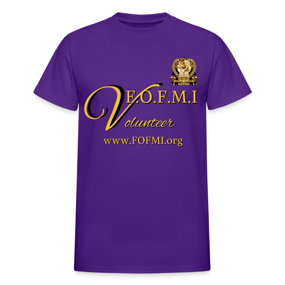 FOFMI Volunteer Team Adult T-Shirt (Purple) - purple