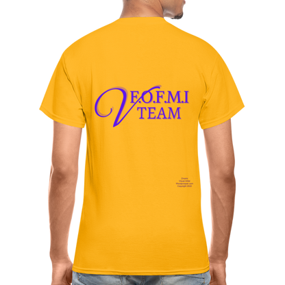FOFMI Volunteer Team Adult T-Shirt (Gold or White) - gold