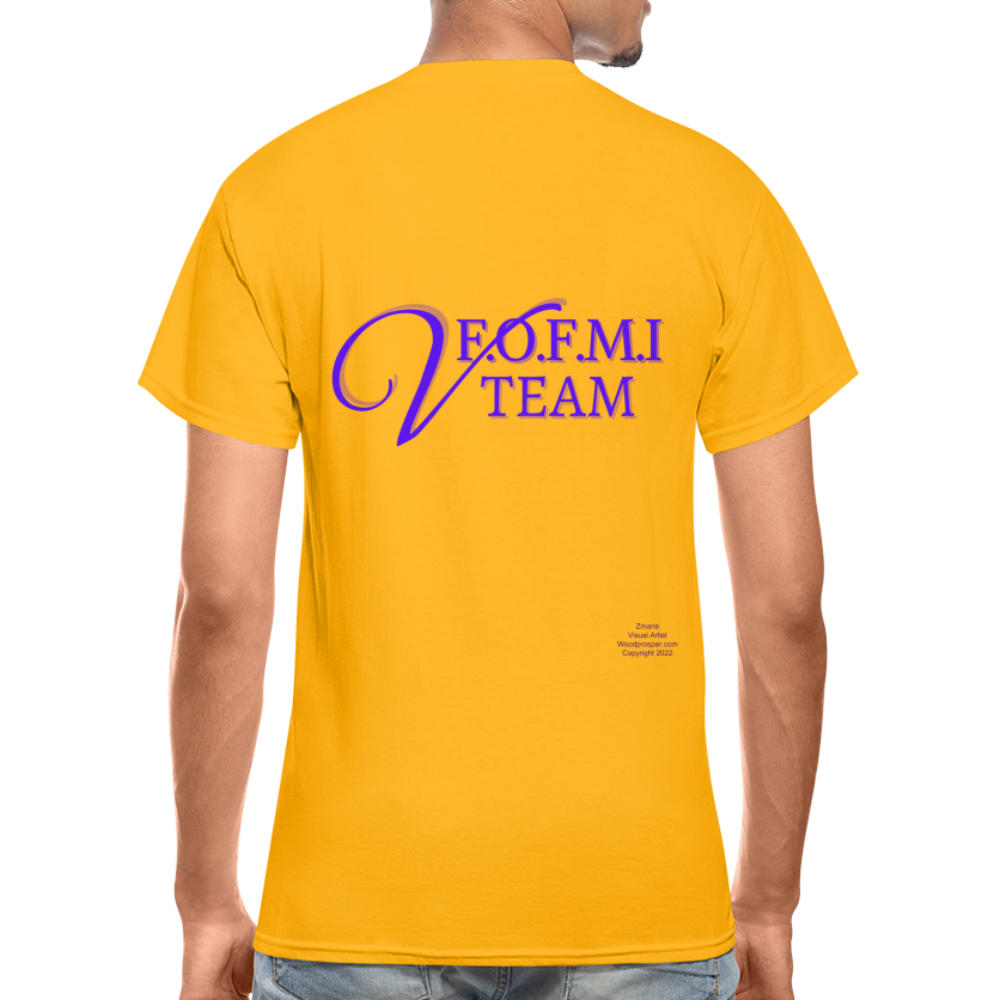 FOFMI Volunteer Team Adult T-Shirt (Gold or White) - gold