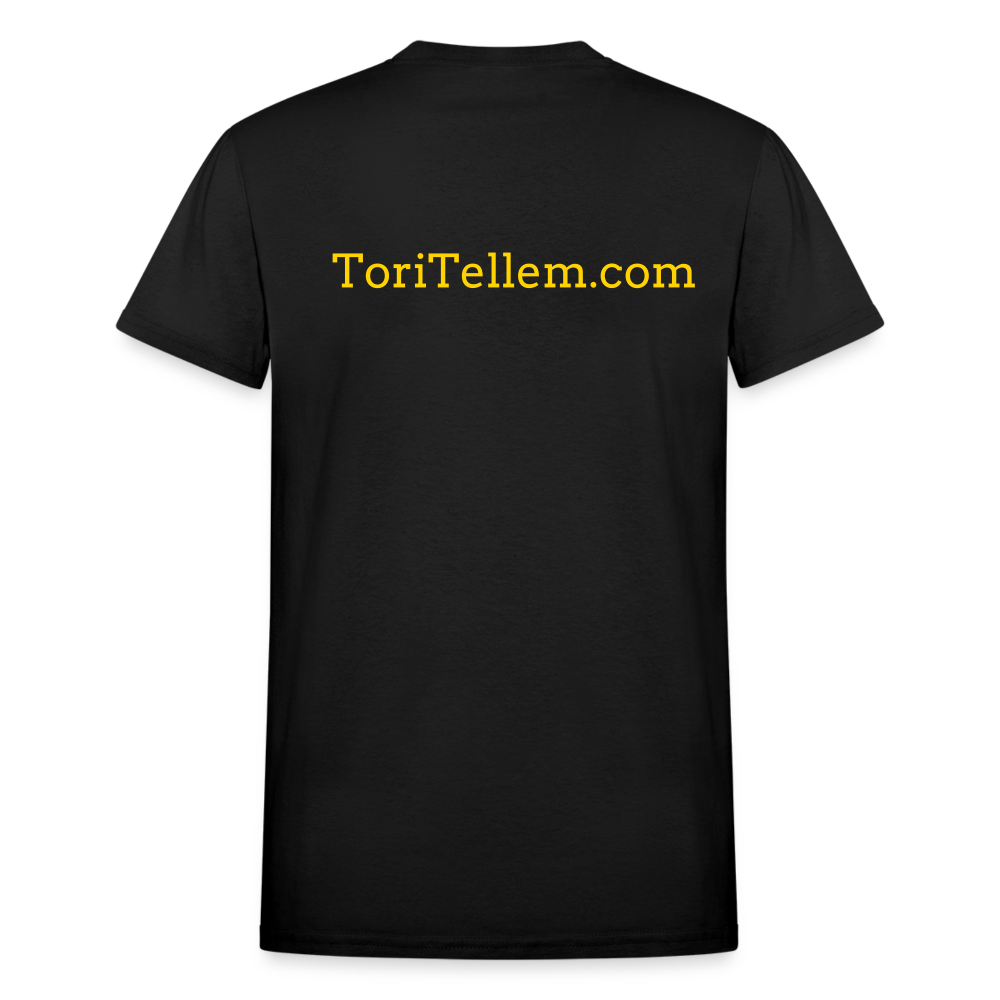 "THERE SHE GO" Cotton Unisex T-Shirt - black