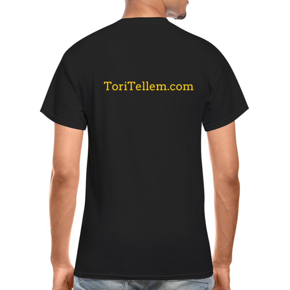 "THERE SHE GO" Cotton Unisex T-Shirt - black