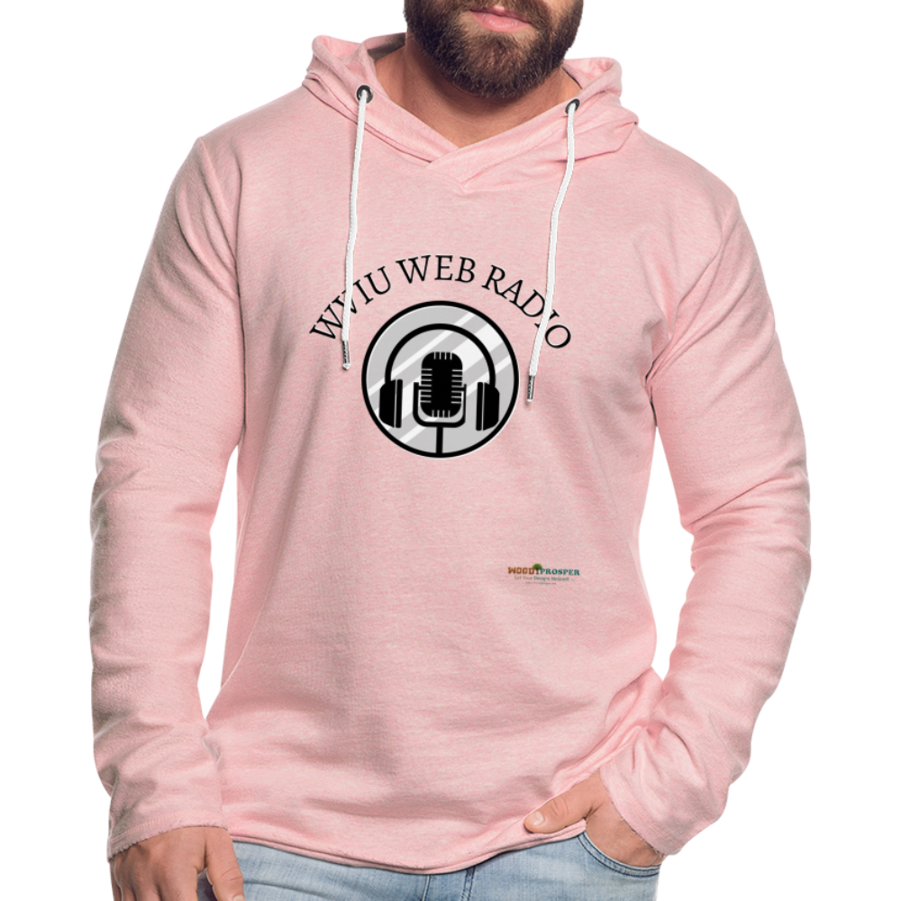 WVIU Web Radio Unisex Lightweight Hoodie - cream heather pink