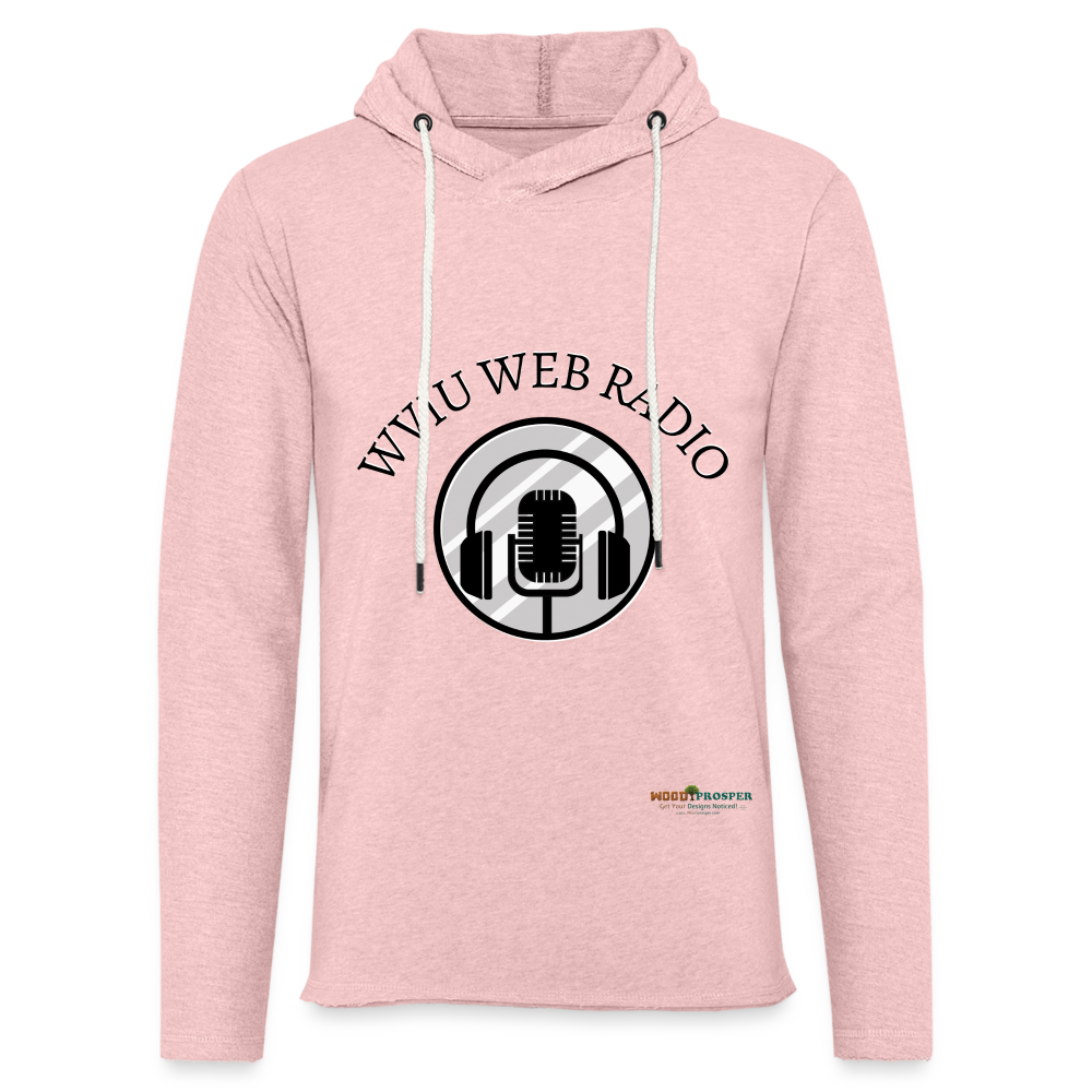 WVIU Web Radio Unisex Lightweight Hoodie - cream heather pink