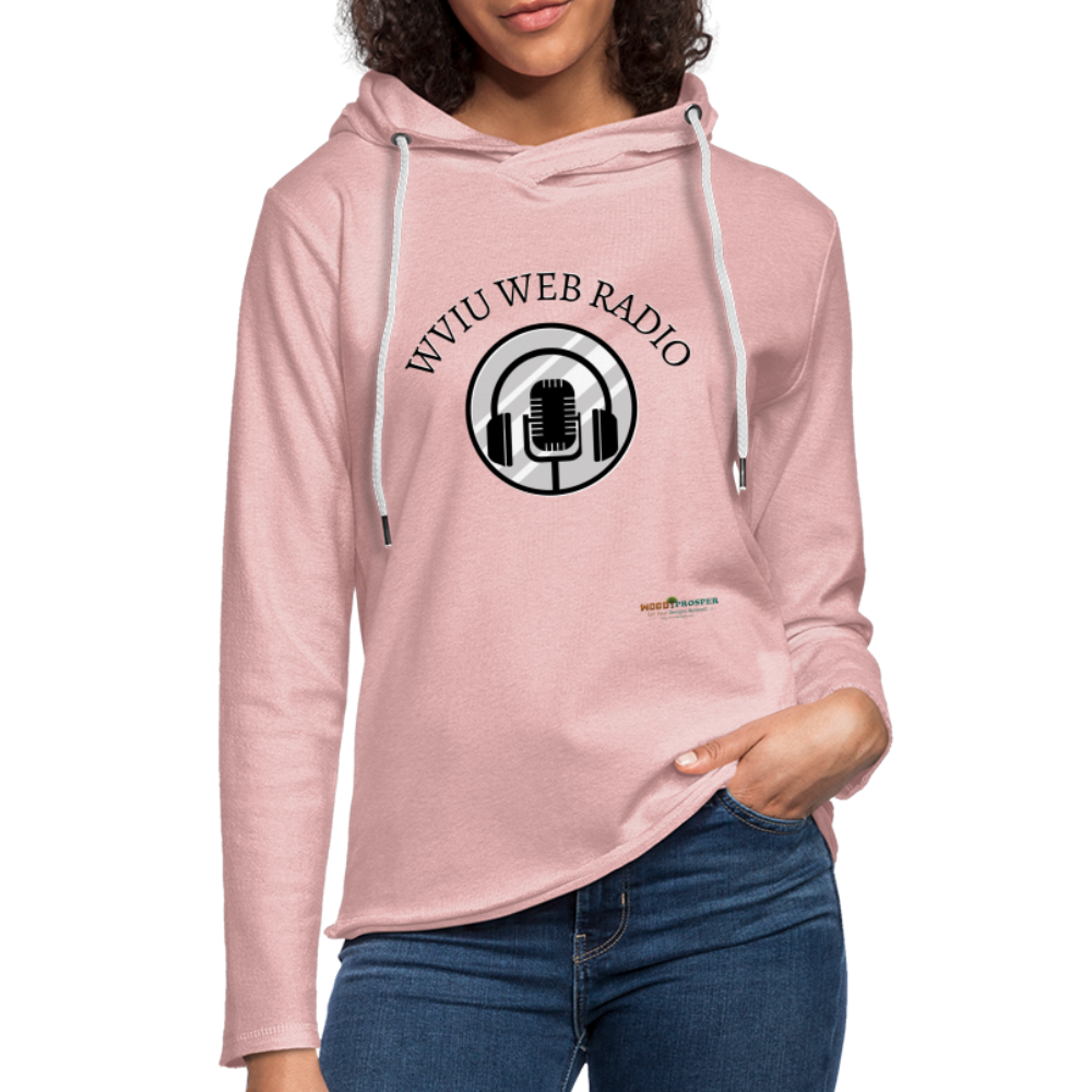 WVIU Web Radio Unisex Lightweight Hoodie - cream heather pink