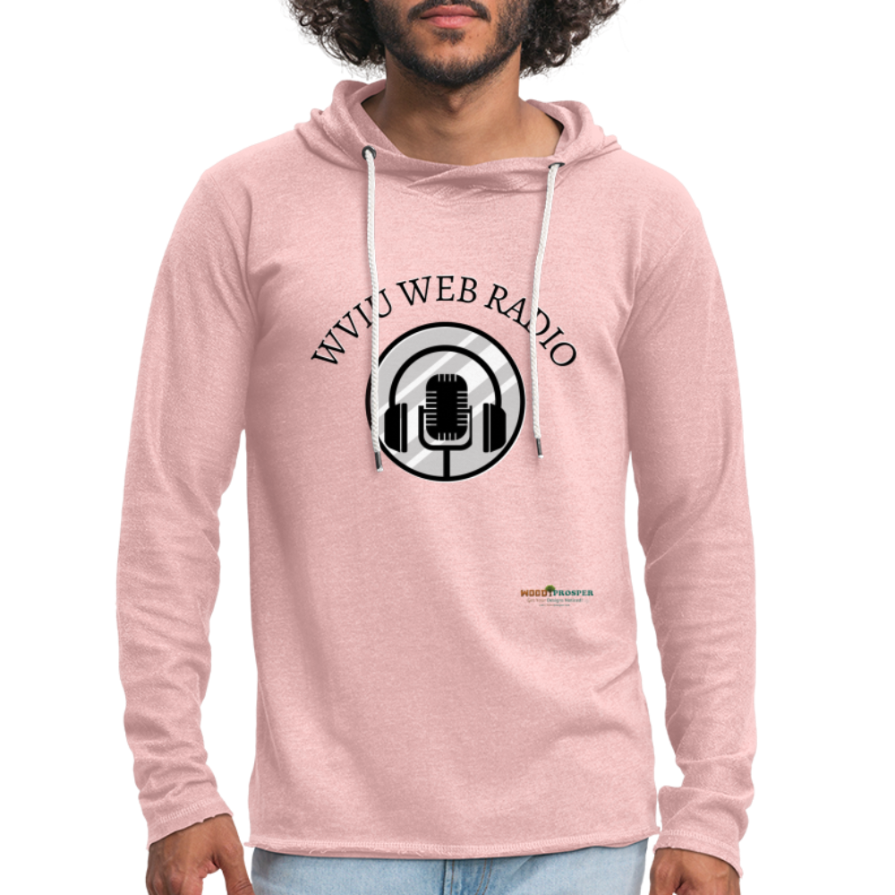 WVIU Web Radio Unisex Lightweight Hoodie - cream heather pink