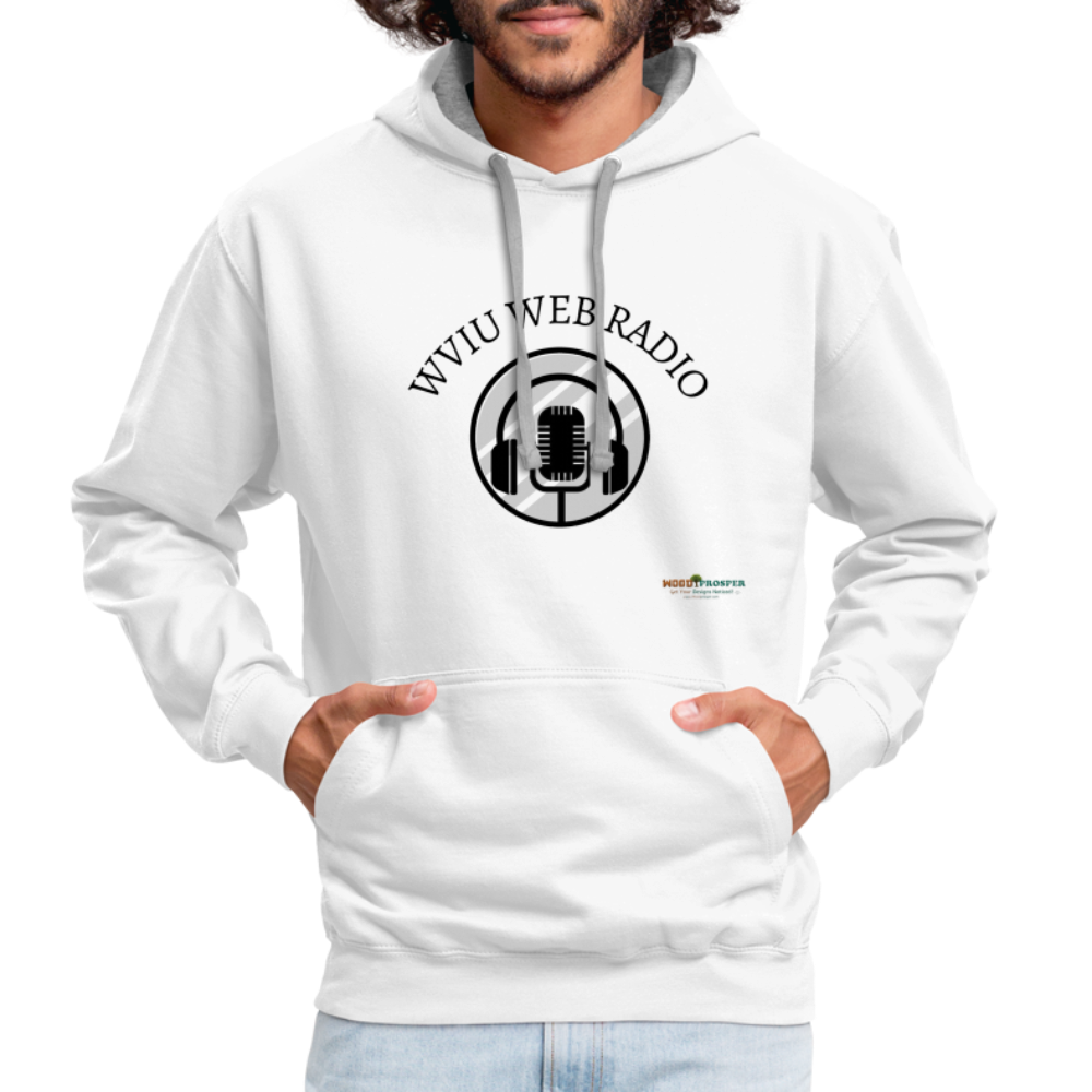 WVIU Web Radio Unisex Hoodie - white/gray