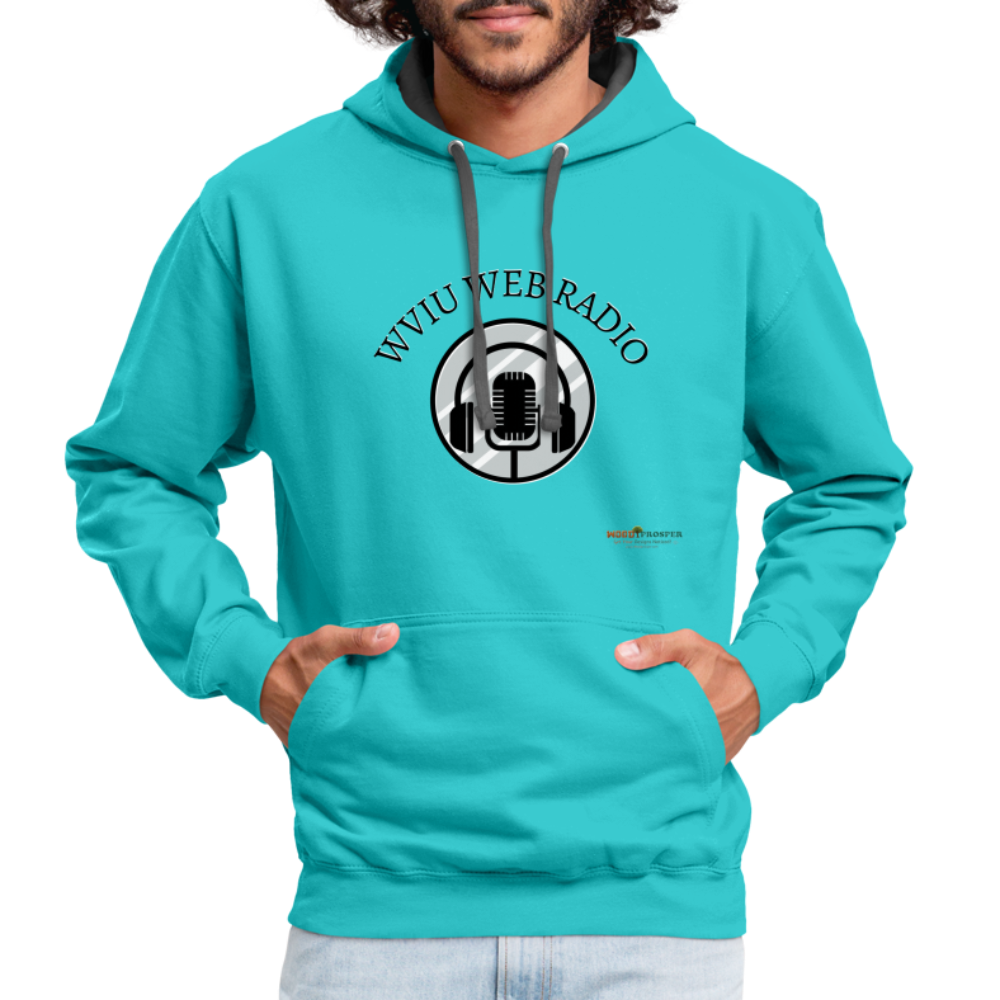 WVIU Web Radio Unisex Hoodie - scuba blue/asphalt