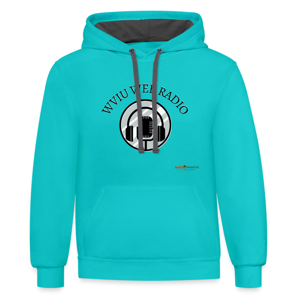 WVIU Web Radio Unisex Hoodie - scuba blue/asphalt