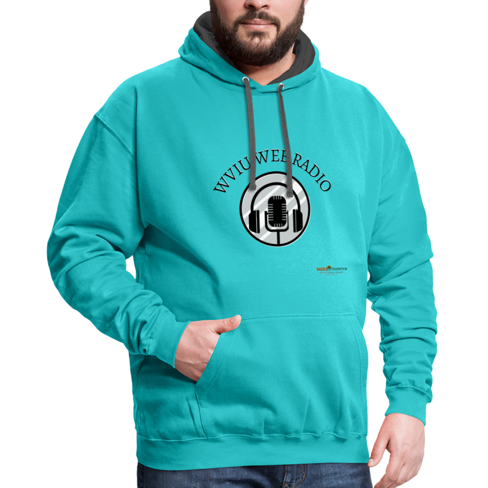 WVIU Web Radio Unisex Hoodie - scuba blue/asphalt