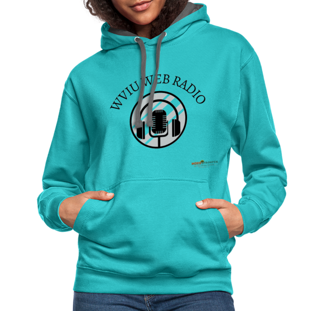 WVIU Web Radio Unisex Hoodie - scuba blue/asphalt
