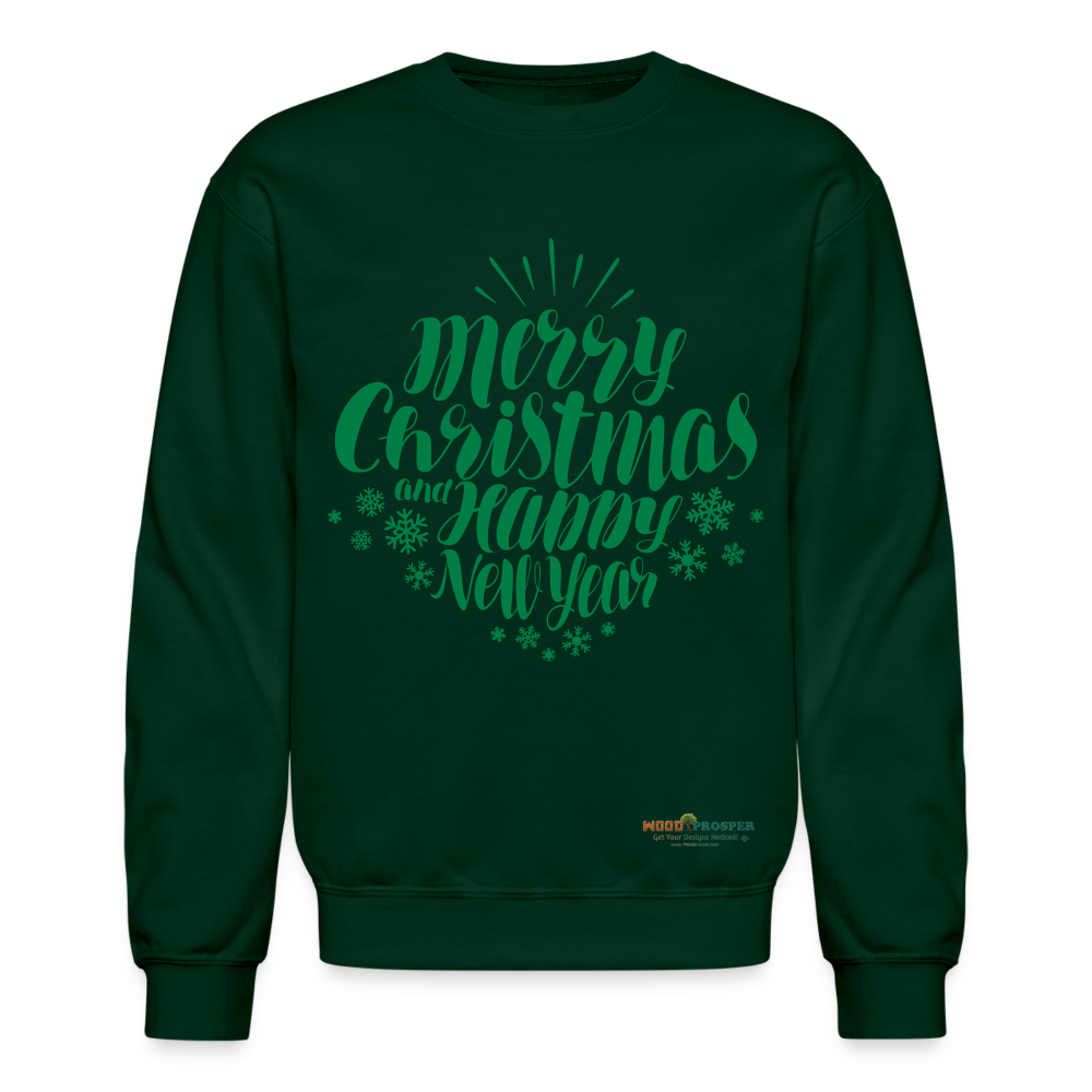 MERRY CHRISTMAS Crewneck Sweatshirt - forest green