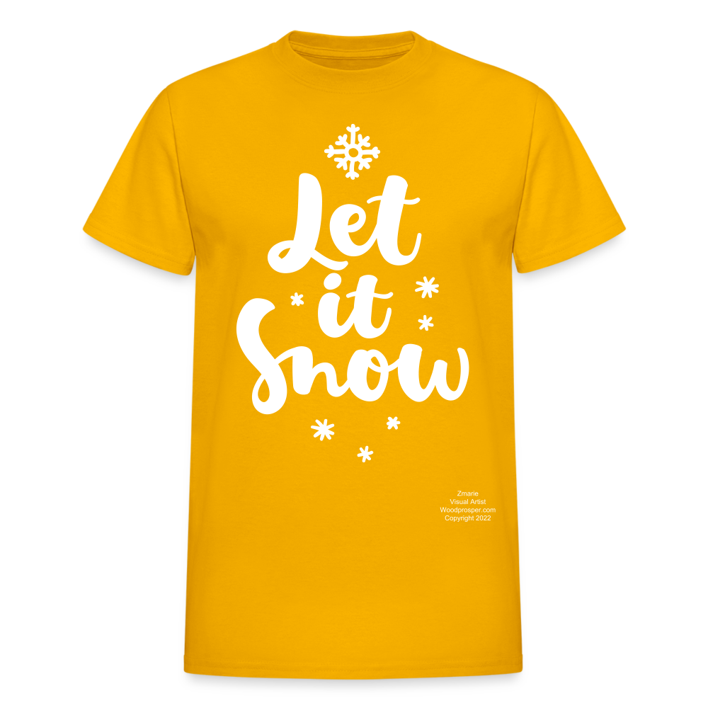 LET IT SNOW T-shirt - gold