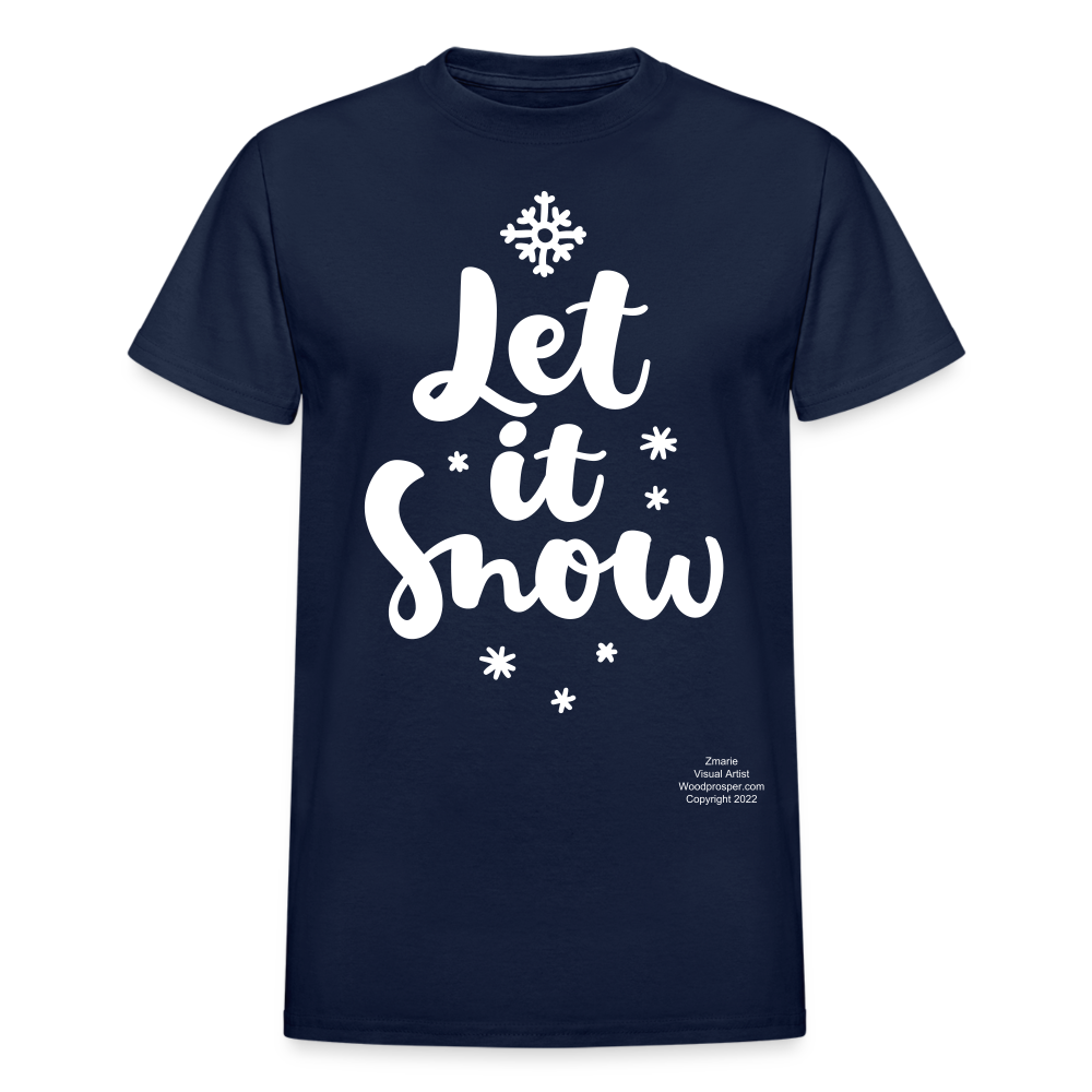 LET IT SNOW T-shirt - navy