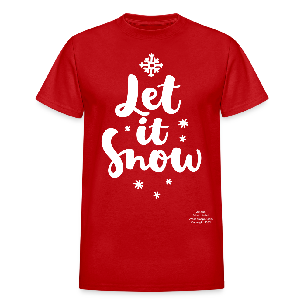 LET IT SNOW T-shirt - red