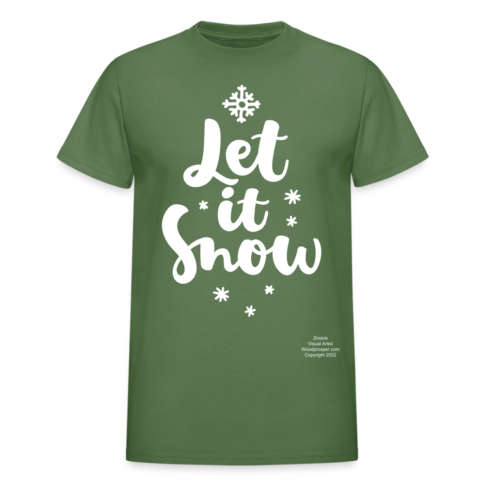 LET IT SNOW T-shirt - military green