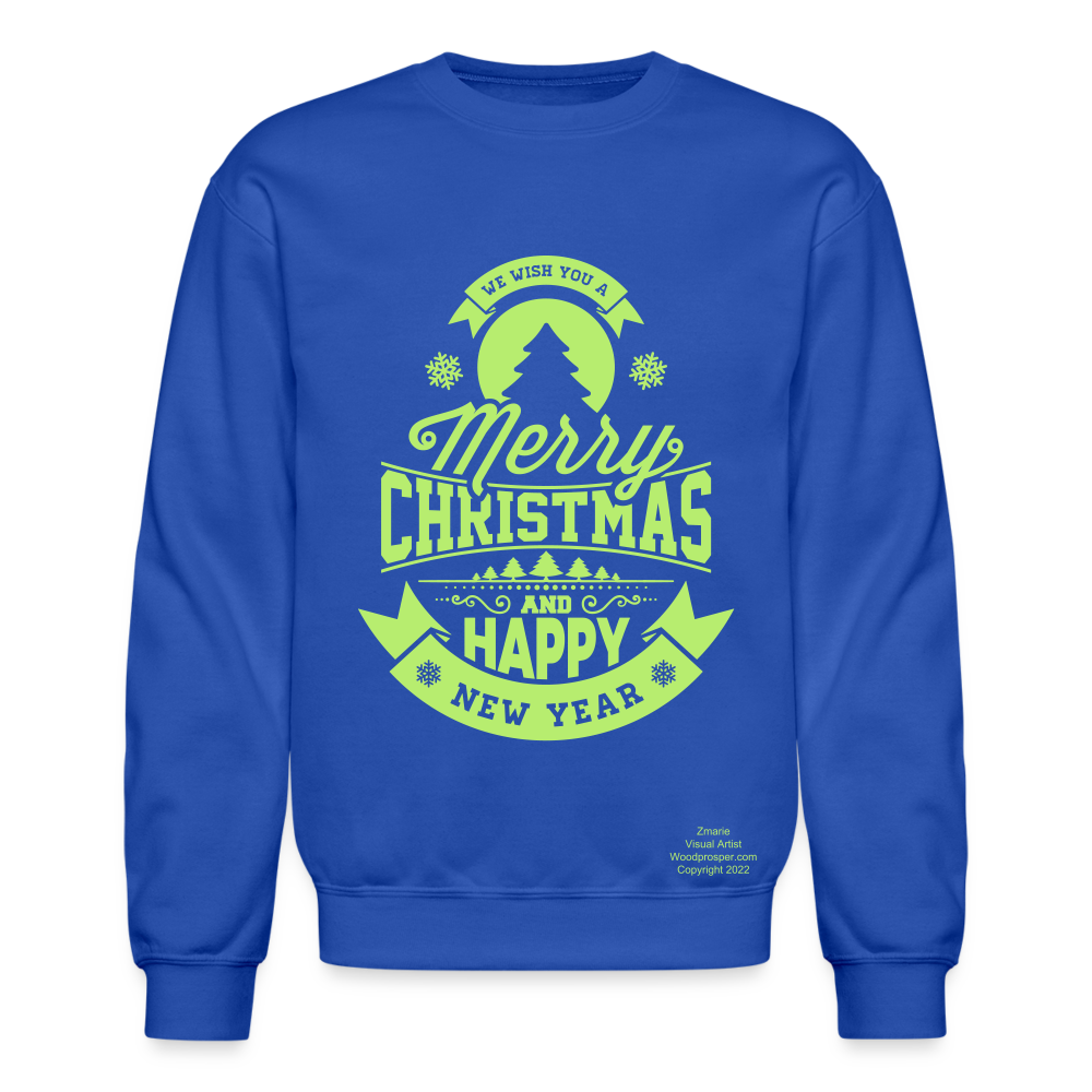 Merry Christmas Crewneck Sweatshirt - royal blue