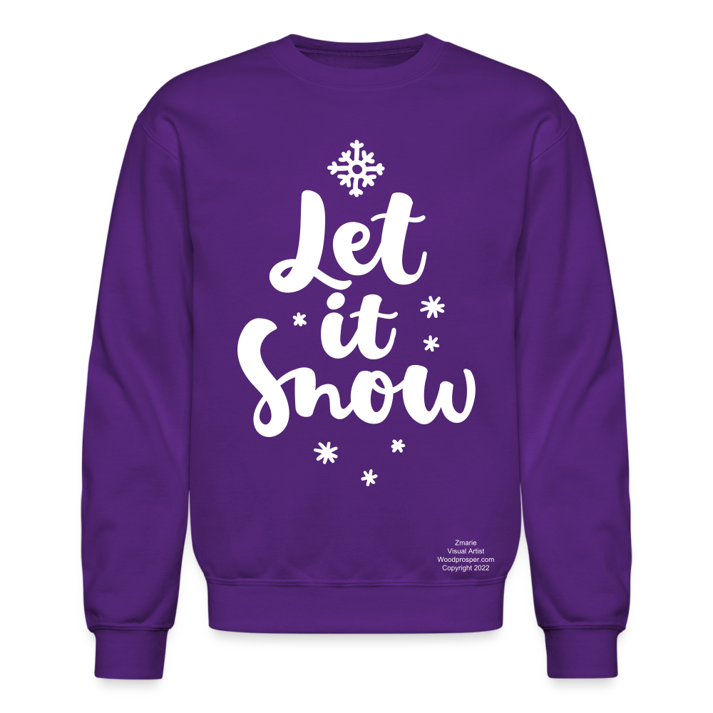 LET IT SNOW Crewneck Sweatshirt - purple
