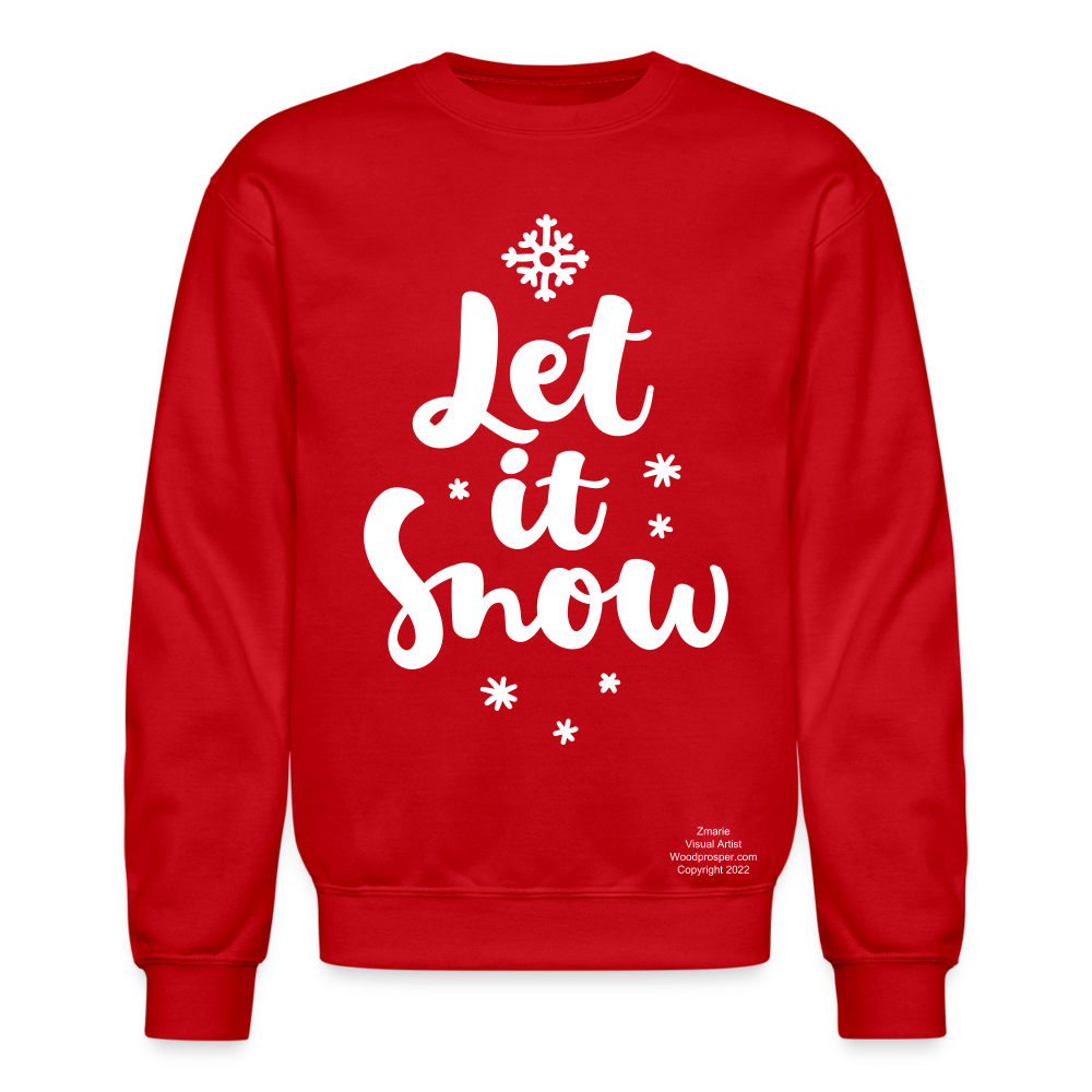 LET IT SNOW Crewneck Sweatshirt - red