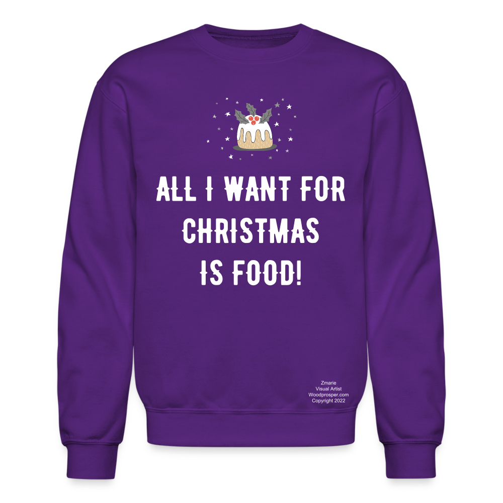 ALL I WANT Crewneck Sweatshirt - purple
