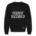 HOLIDAY BLESSINGS Crewneck Sweatshirt - black
