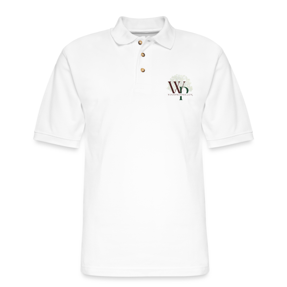 Wood Prosper Men's Pique Polo Shirt - white