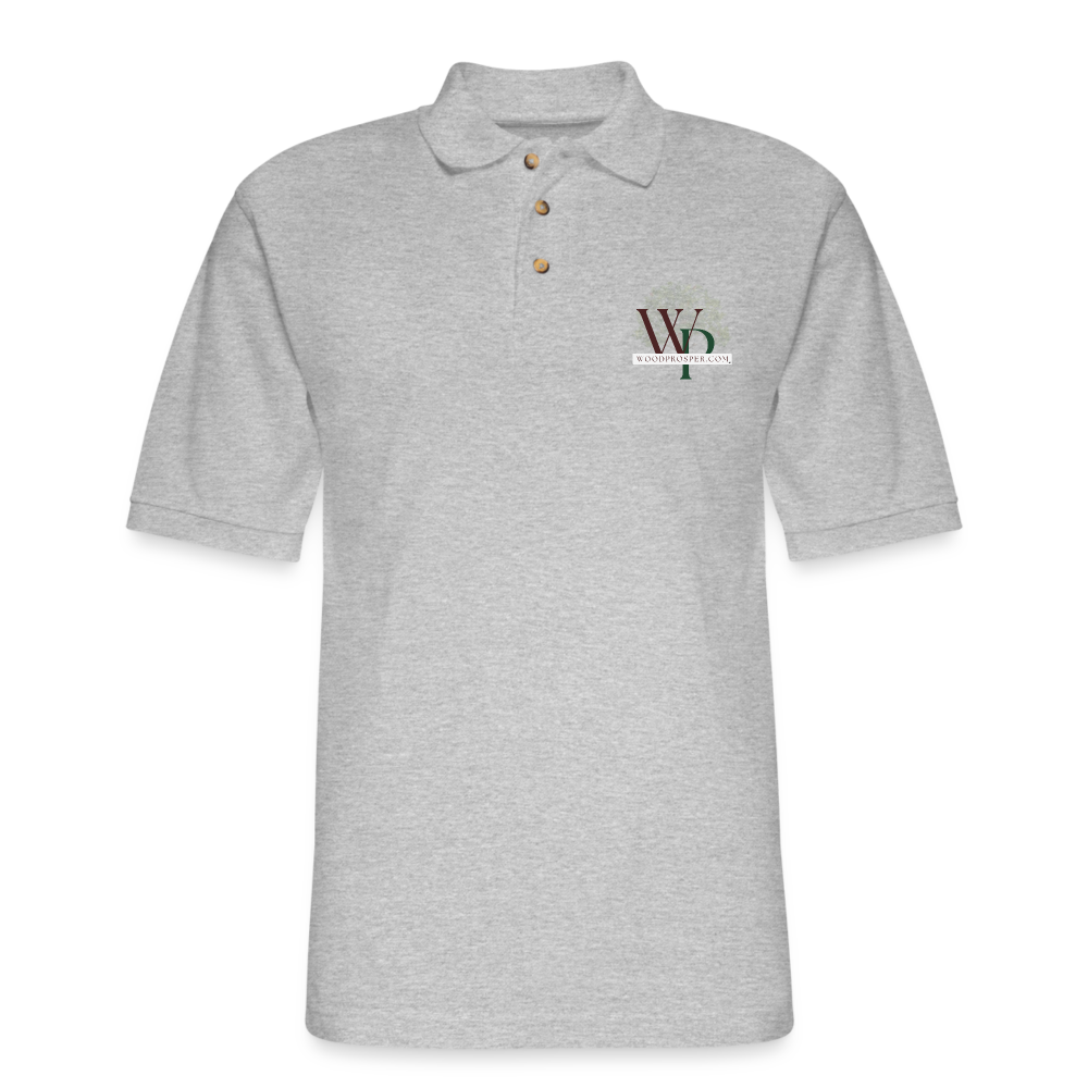 Wood Prosper Men's Pique Polo Shirt - heather gray