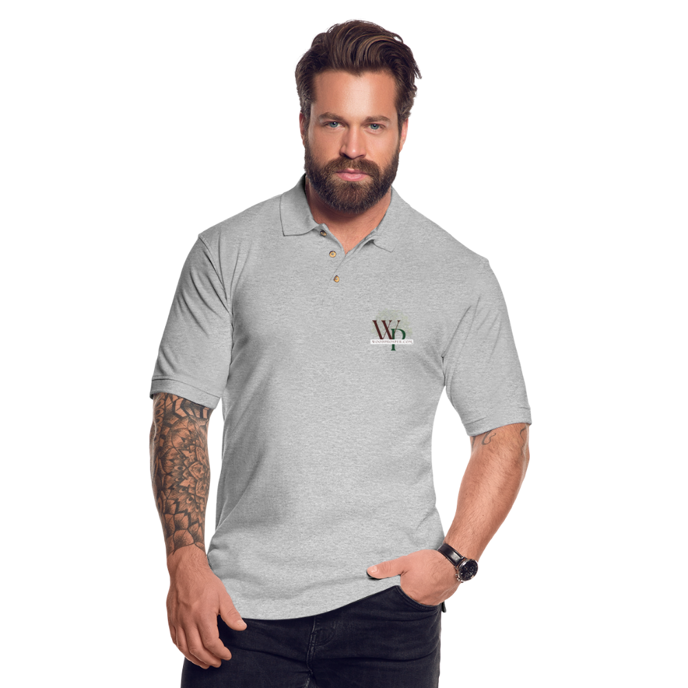 Wood Prosper Men's Pique Polo Shirt - heather gray