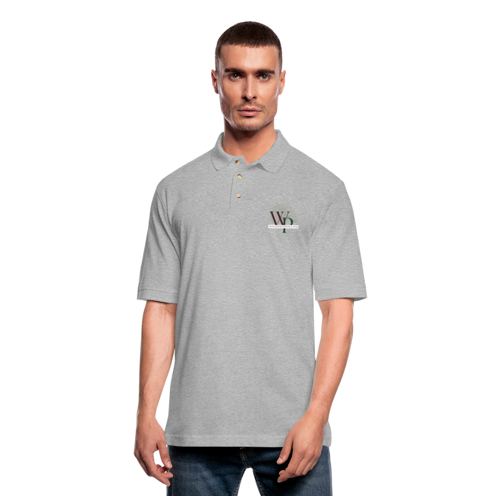 Wood Prosper Men's Pique Polo Shirt - heather gray