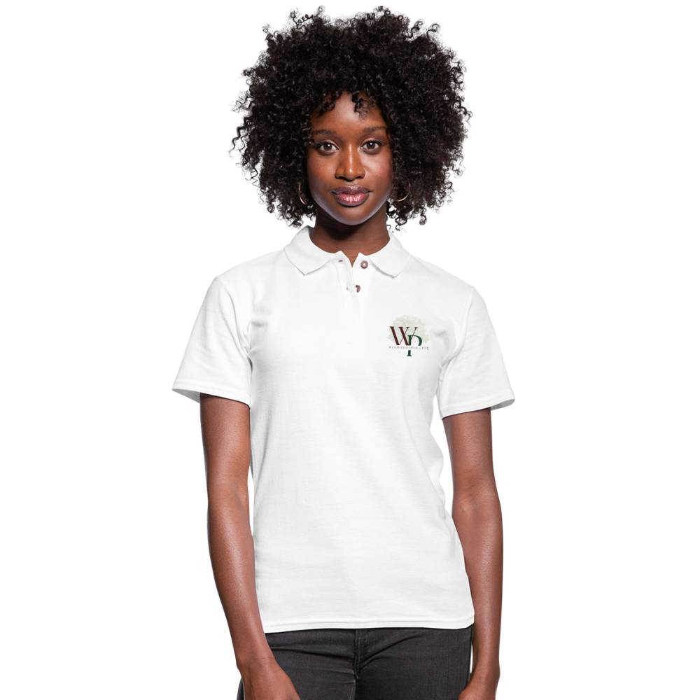 Wood Prosper Women's Pique Polo Shirt - white