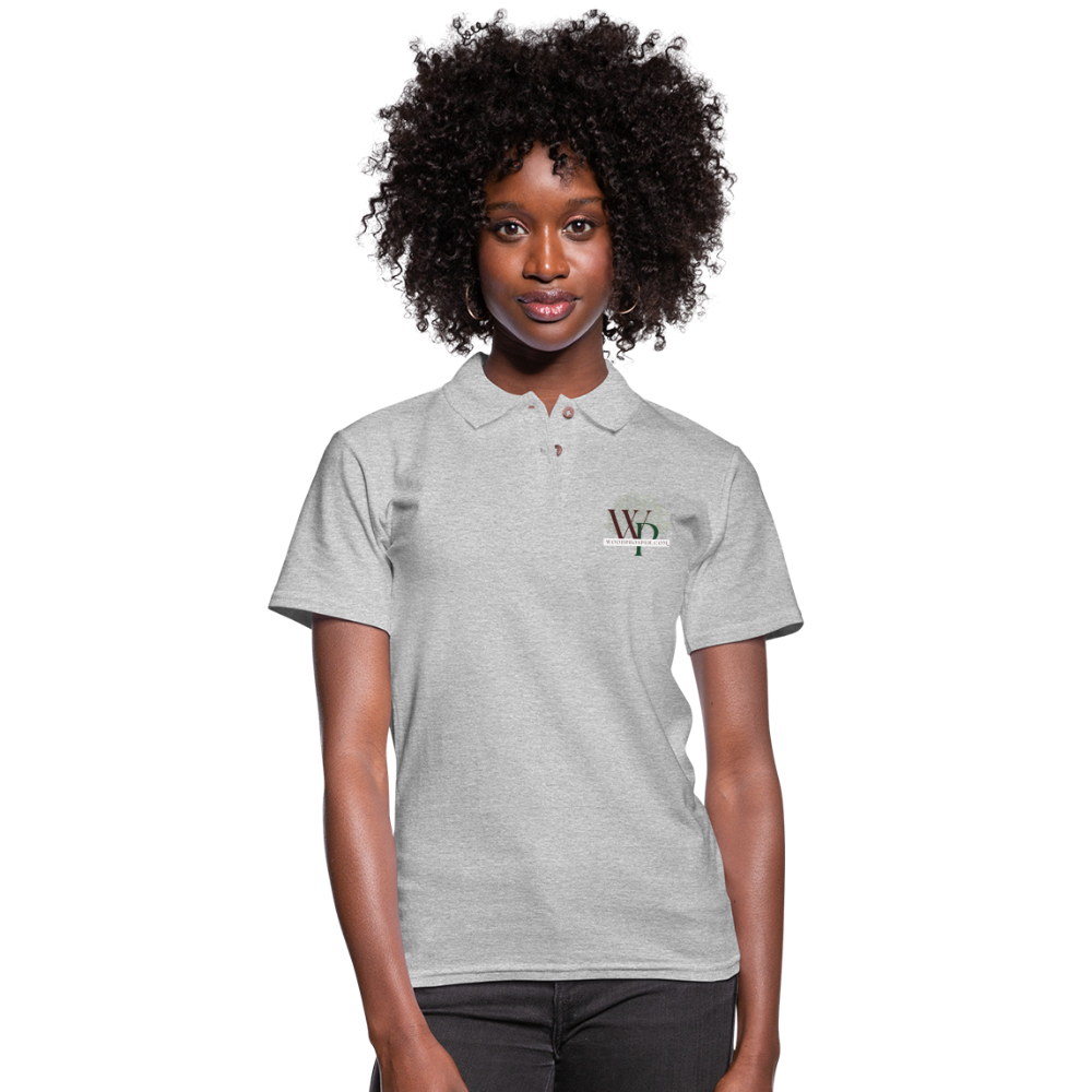 Wood Prosper Women's Pique Polo Shirt - heather gray