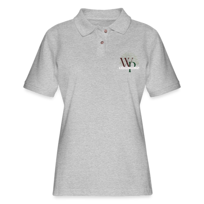 Wood Prosper Women's Pique Polo Shirt - heather gray