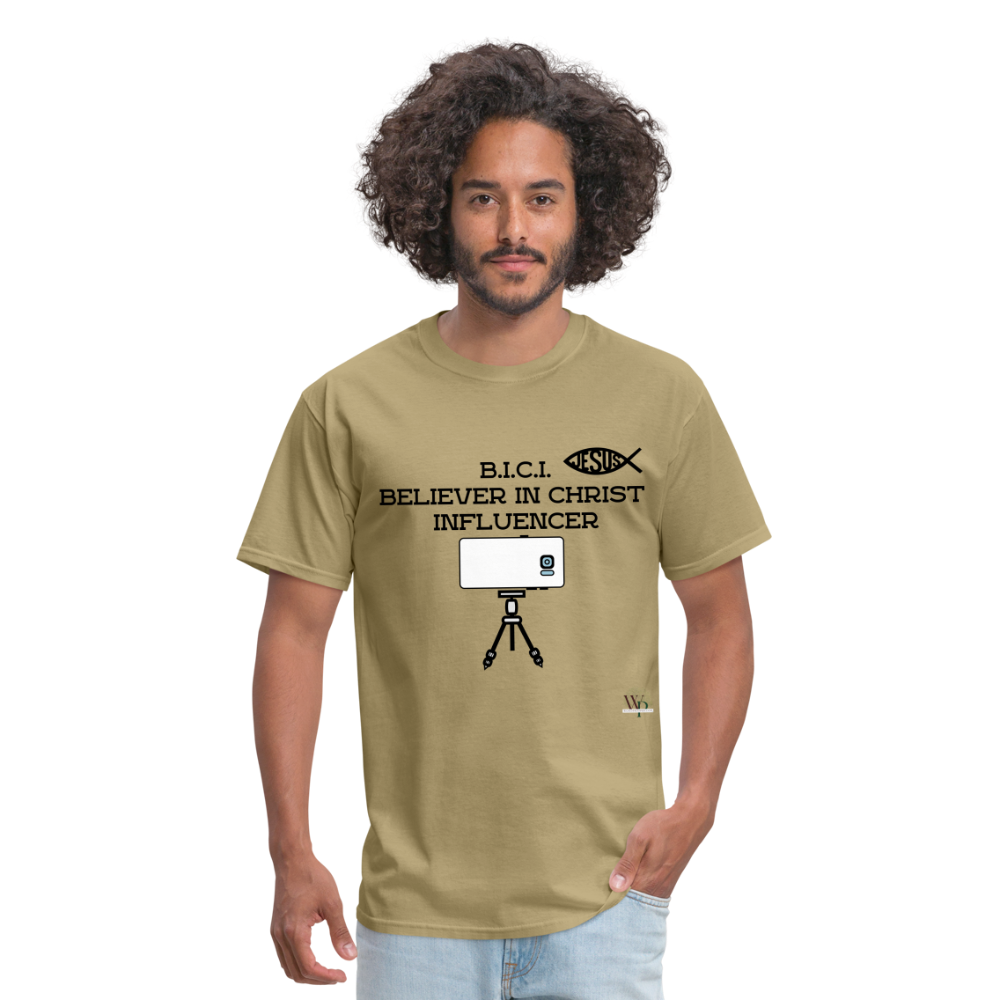 B.I.C.I. Believer in Christ Unisex Classic T-Shirt - khaki