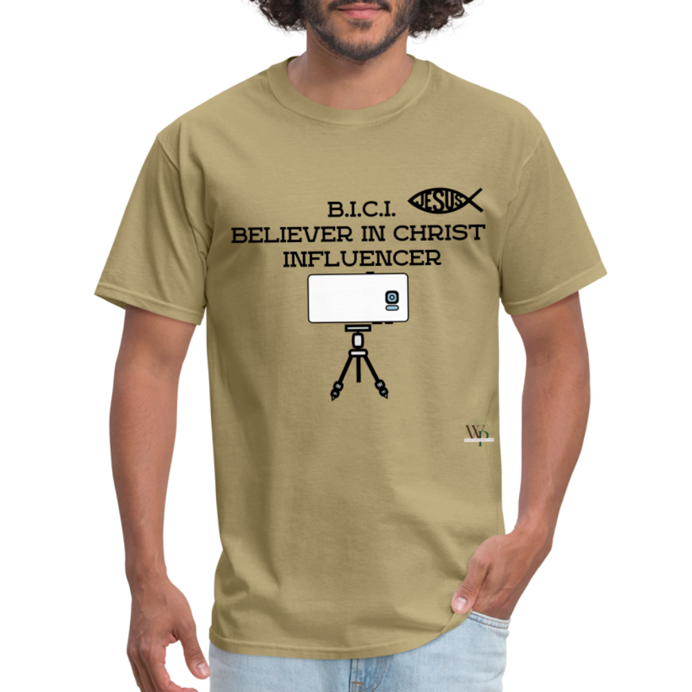 B.I.C.I. Believer in Christ Unisex Classic T-Shirt - khaki