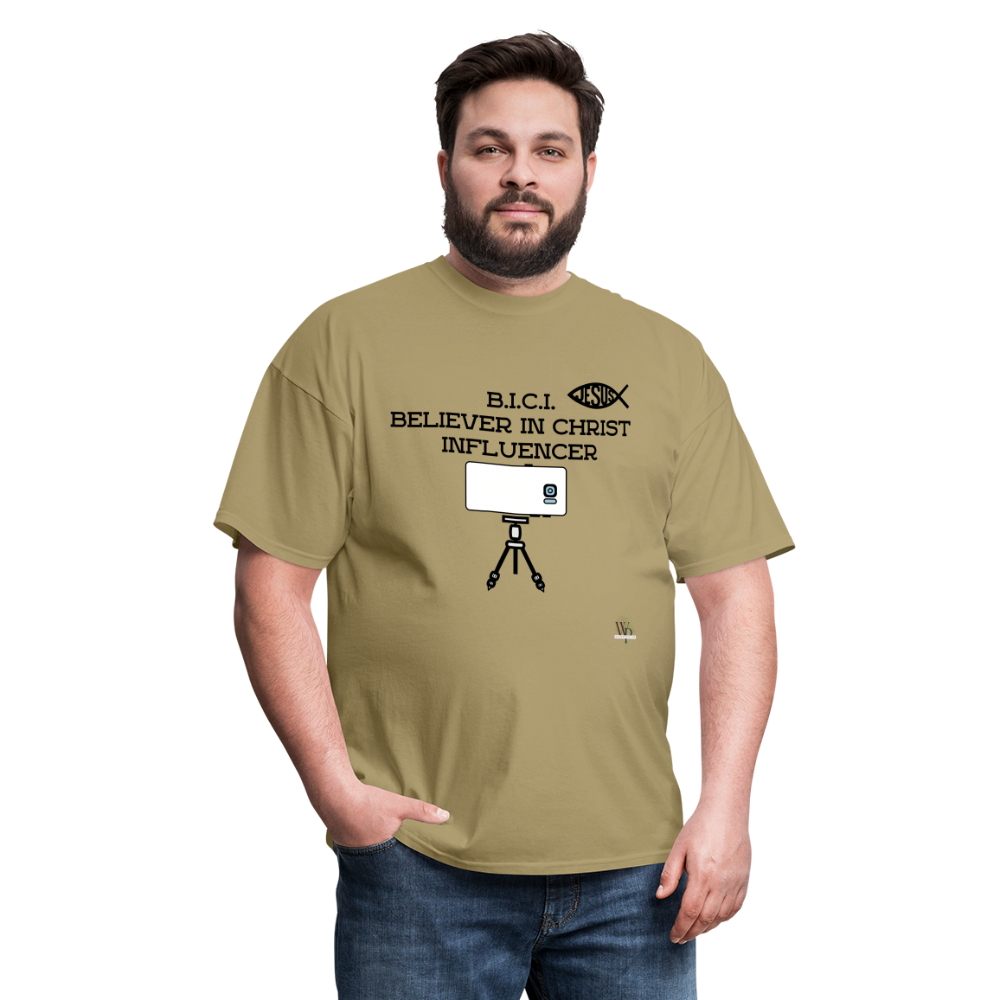 B.I.C.I. Believer in Christ Unisex Classic T-Shirt - khaki