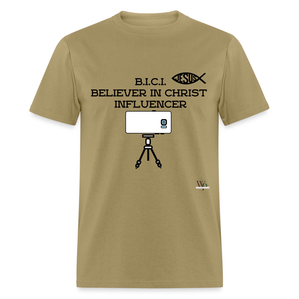 B.I.C.I. Believer in Christ Unisex Classic T-Shirt - khaki