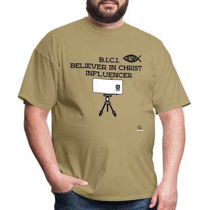 B.I.C.I. Believer in Christ Unisex Classic T-Shirt - khaki