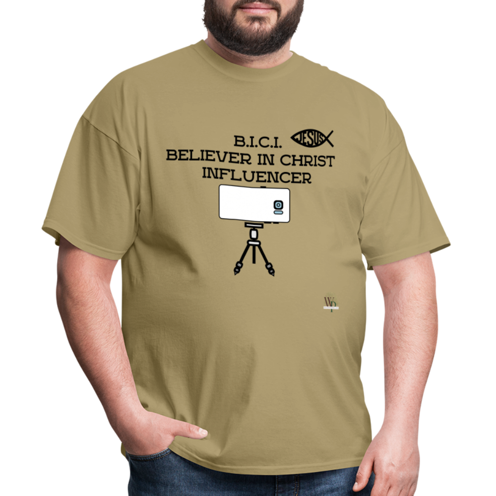 B.I.C.I. Believer in Christ Unisex Classic T-Shirt - khaki