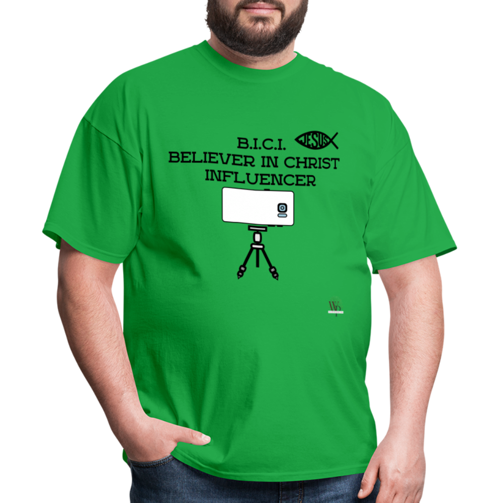 B.I.C.I. Believer in Christ Unisex Classic T-Shirt - bright green