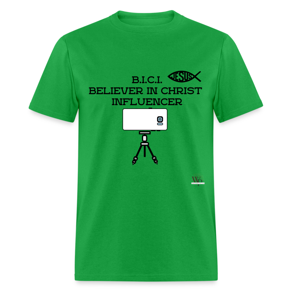 B.I.C.I. Believer in Christ Unisex Classic T-Shirt - bright green